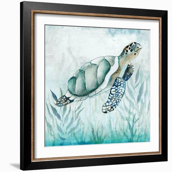 Coastal Turtle I-Janet Tava-Framed Art Print