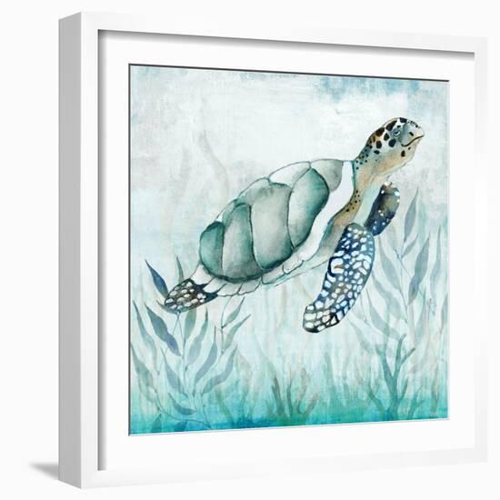 Coastal Turtle I-Janet Tava-Framed Art Print