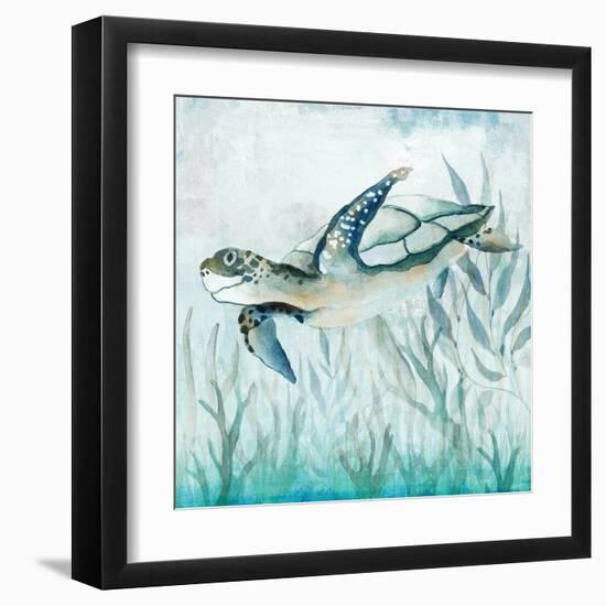 Coastal Turtle II-Janet Tava-Framed Art Print