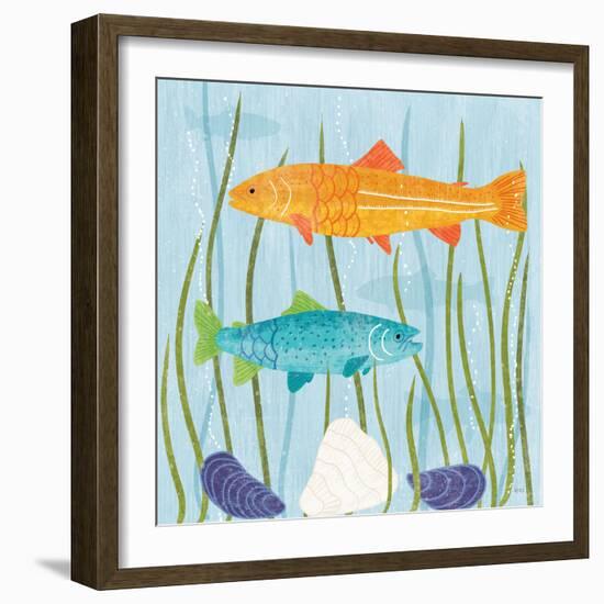 Coastal Vibes III-Veronique Charron-Framed Art Print