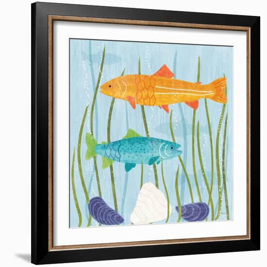 Coastal Vibes III-Veronique Charron-Framed Art Print