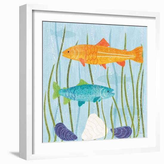 Coastal Vibes III-Veronique Charron-Framed Art Print