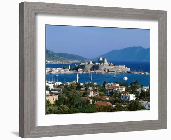 Coastal View and St.Peter's Castle, Bodrum, Aegean Coast, Turkey-Steve Vidler-Framed Photographic Print