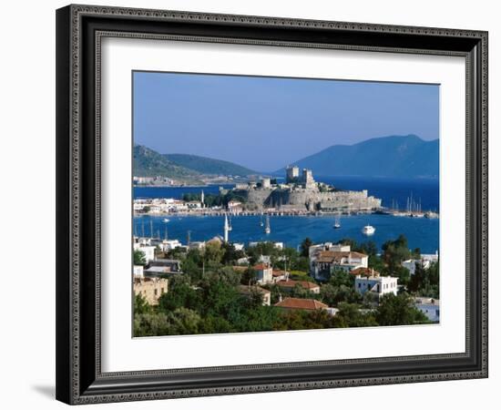 Coastal View and St.Peter's Castle, Bodrum, Aegean Coast, Turkey-Steve Vidler-Framed Photographic Print