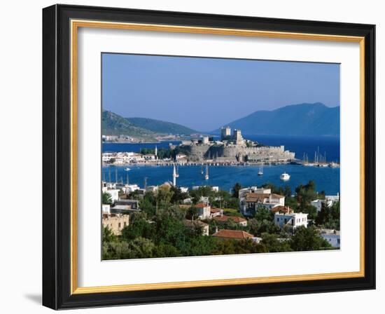 Coastal View and St.Peter's Castle, Bodrum, Aegean Coast, Turkey-Steve Vidler-Framed Photographic Print