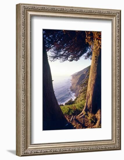 Coastal View at Ragged Point, Big Sur, California-George Oze-Framed Photographic Print