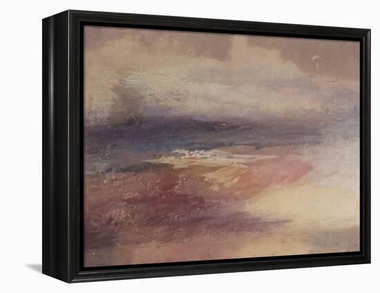 Coastal View at Sunset-JMW Turner-Framed Premier Image Canvas