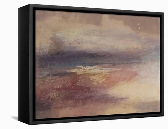 Coastal View at Sunset-JMW Turner-Framed Premier Image Canvas