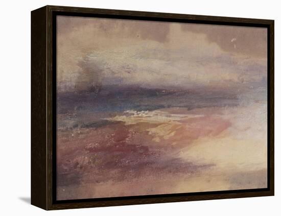 Coastal View at Sunset-JMW Turner-Framed Premier Image Canvas