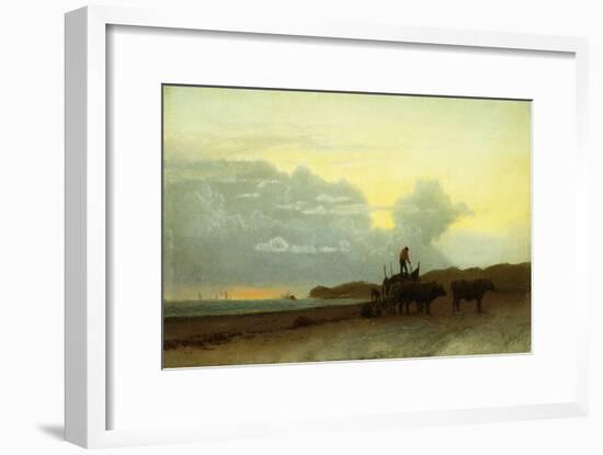 Coastal View, Newport, 1861-Albert Bierstadt-Framed Giclee Print