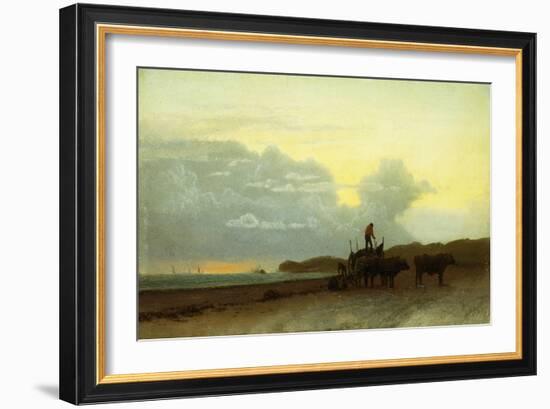 Coastal View, Newport, 1861-Albert Bierstadt-Framed Giclee Print