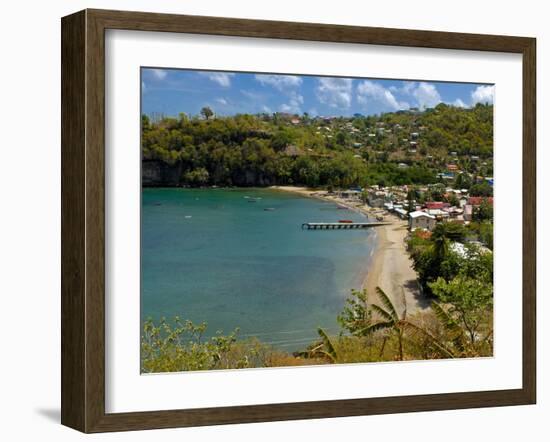 Coastal Village, Anse La Raye, St. Lucia, Windward Islands, West Indies, Caribbean, Central America-null-Framed Photographic Print