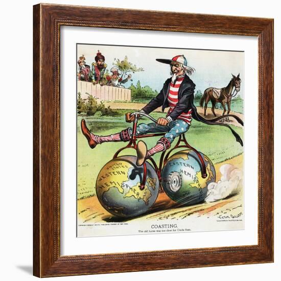 Coasting Political Cartoon-Victor Gillam-Framed Giclee Print