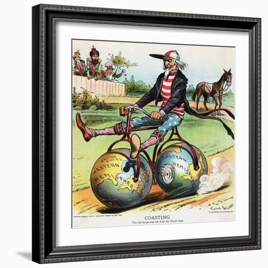 Coasting Political Cartoon-Victor Gillam-Framed Giclee Print