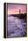 Coastline and Portland Bill Lighthouse at sunset, UK-Ross Hoddinott-Framed Premier Image Canvas