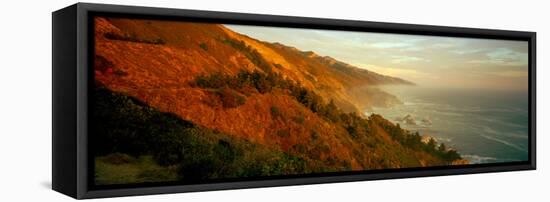 Coastline at Dusk, Big Sur, California, Usa-null-Framed Stretched Canvas