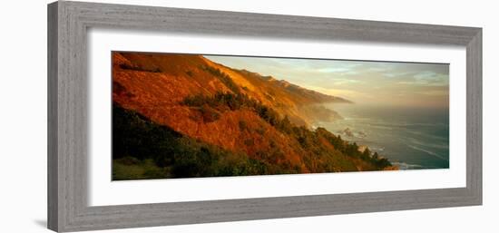 Coastline at Dusk, Big Sur, California, Usa-null-Framed Photographic Print