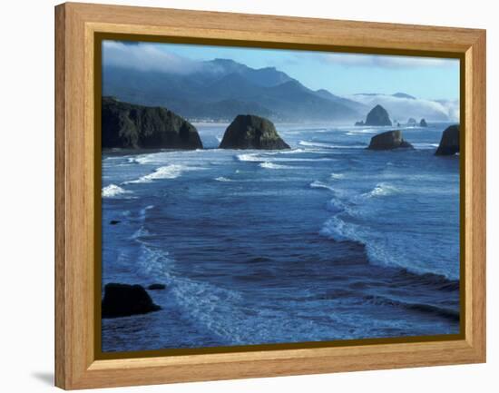 Coastline at Ecola State Park, Oregon Coast, USA-Janis Miglavs-Framed Premier Image Canvas