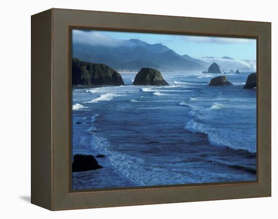 Coastline at Ecola State Park, Oregon Coast, USA-Janis Miglavs-Framed Premier Image Canvas