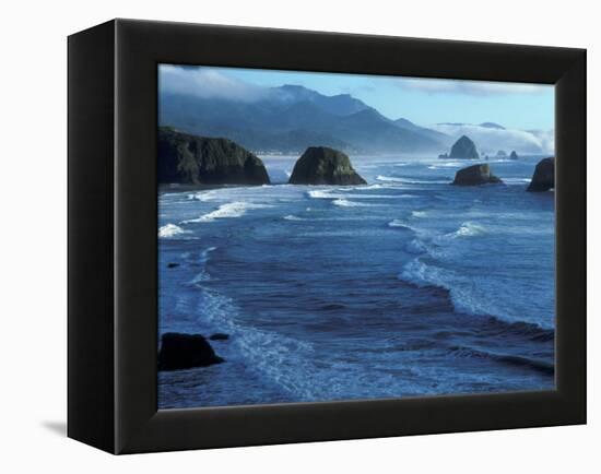 Coastline at Ecola State Park, Oregon Coast, USA-Janis Miglavs-Framed Premier Image Canvas