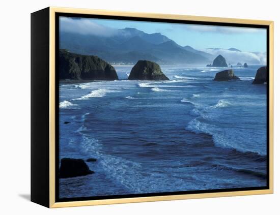 Coastline at Ecola State Park, Oregon Coast, USA-Janis Miglavs-Framed Premier Image Canvas