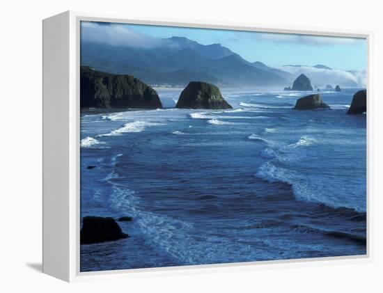 Coastline at Ecola State Park, Oregon Coast, USA-Janis Miglavs-Framed Premier Image Canvas