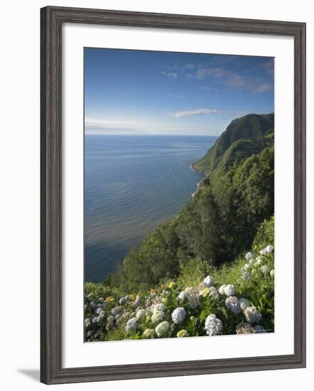 Coastline at Miradouro de Sossego Viewpoint, Sao Miguel Island, Azores, Portugal-Alan Copson-Framed Photographic Print