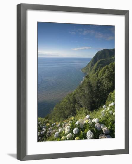 Coastline at Miradouro de Sossego Viewpoint, Sao Miguel Island, Azores, Portugal-Alan Copson-Framed Photographic Print