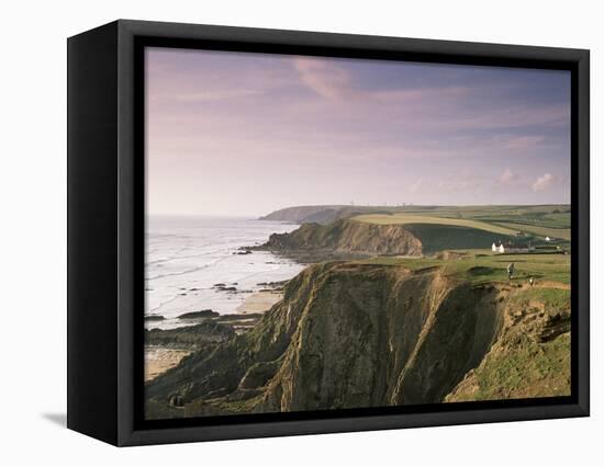 Coastline, Bude, Cornwall, England, United Kingdom-Adam Woolfitt-Framed Premier Image Canvas