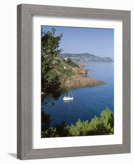 Coastline, Esterel, Cote d'Azur, Provence, Mediterranean, France-John Miller-Framed Photographic Print