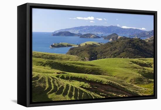 Coastline Looking North Towards Coromandel and Hauraki Gulf-Stuart-Framed Premier Image Canvas