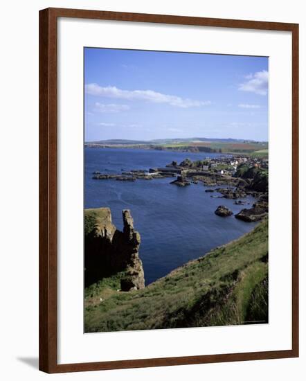 Coastline Looking South with Village of St. Abbs, Berwickshire, Borders, Scotland-Geoff Renner-Framed Photographic Print
