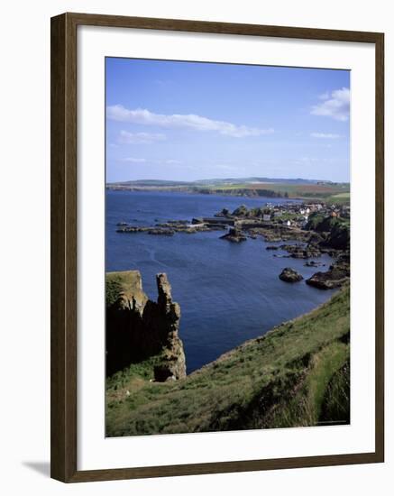 Coastline Looking South with Village of St. Abbs, Berwickshire, Borders, Scotland-Geoff Renner-Framed Photographic Print