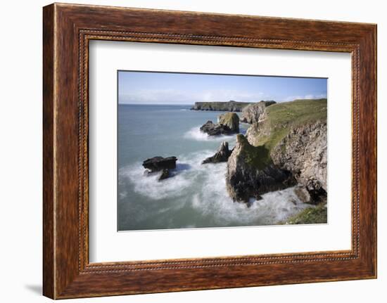 Coastline Looking West to St. Govan's Head-Stuart Black-Framed Photographic Print