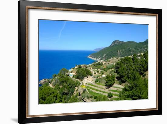 Coastline near Banyalbufar, Serra de Tramuntana, Majorca, Balearic Islands, Spain, Mediterranean, E-Carlo Morucchio-Framed Premium Photographic Print