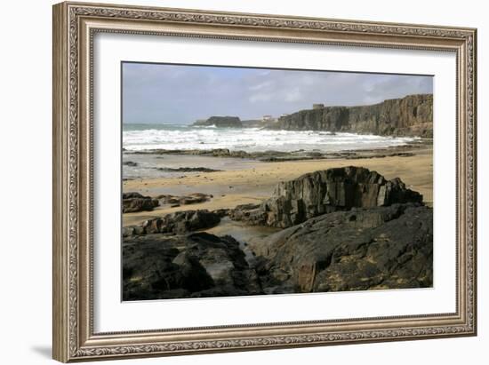 Coastline Near El Cotillo, Fuerteventura, Canary Islands-Peter Thompson-Framed Photographic Print