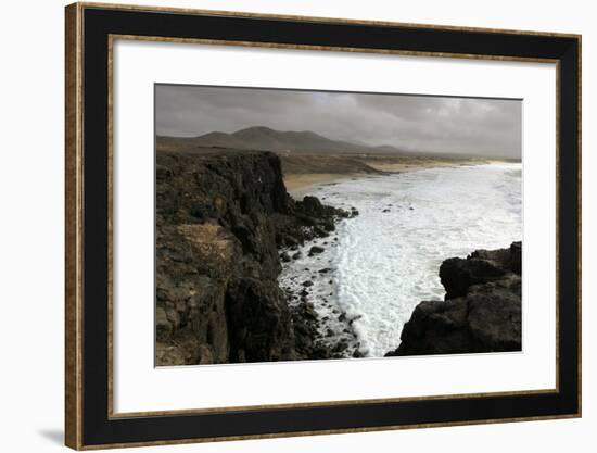Coastline Near El Cotillo, Fuerteventura, Canary Islands-Peter Thompson-Framed Photographic Print