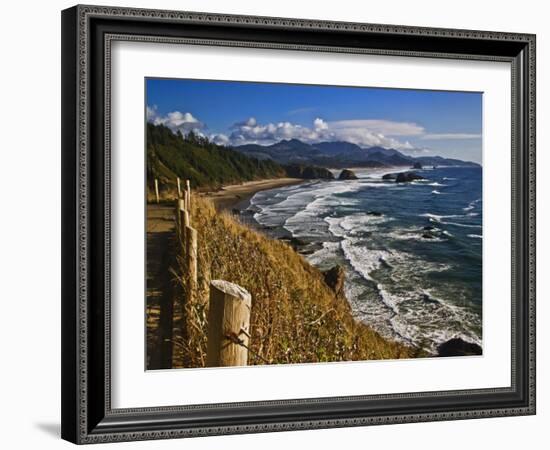 Coastline North of Cannon Beach, Ecola State Park, Oregon, USA-Joe Restuccia III-Framed Photographic Print