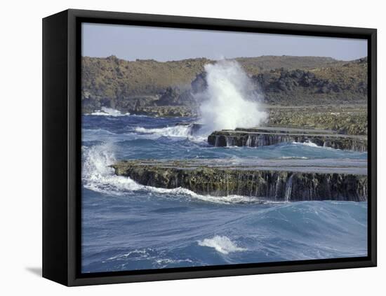 Coastline of Aruba, Caribbean-Robin Hill-Framed Premier Image Canvas