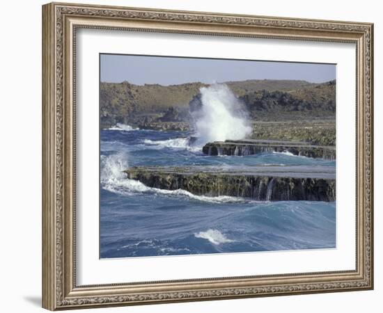 Coastline of Aruba, Caribbean-Robin Hill-Framed Photographic Print