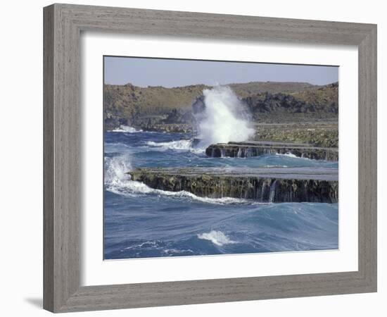 Coastline of Aruba, Caribbean-Robin Hill-Framed Photographic Print