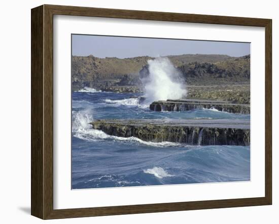 Coastline of Aruba, Caribbean-Robin Hill-Framed Photographic Print