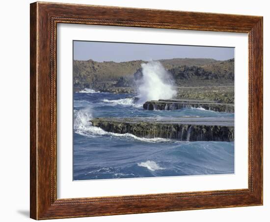 Coastline of Aruba, Caribbean-Robin Hill-Framed Photographic Print