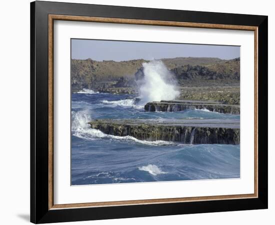 Coastline of Aruba, Caribbean-Robin Hill-Framed Photographic Print