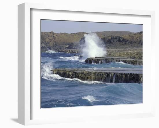 Coastline of Aruba, Caribbean-Robin Hill-Framed Photographic Print