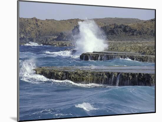 Coastline of Aruba, Caribbean-Robin Hill-Mounted Photographic Print