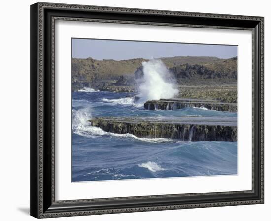 Coastline of Aruba, Caribbean-Robin Hill-Framed Photographic Print