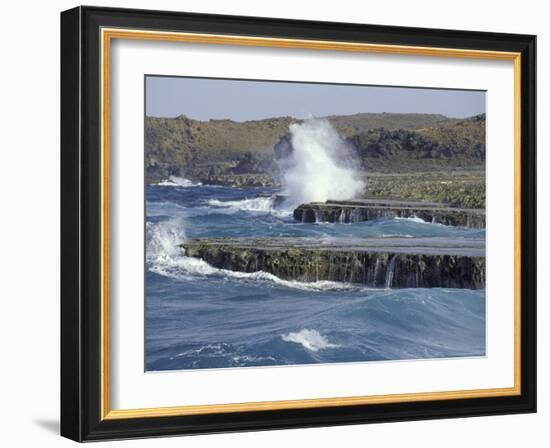 Coastline of Aruba, Caribbean-Robin Hill-Framed Photographic Print