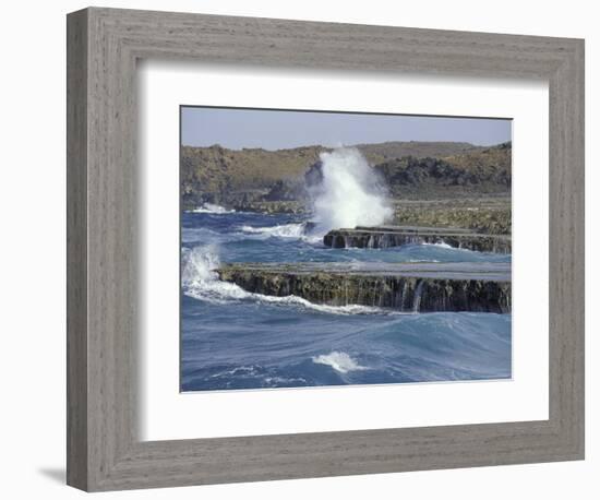 Coastline of Aruba, Caribbean-Robin Hill-Framed Photographic Print