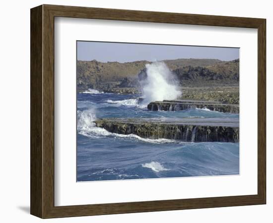 Coastline of Aruba, Caribbean-Robin Hill-Framed Photographic Print